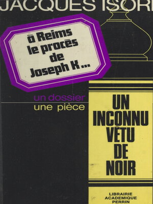 cover image of À Reims, le procès de Joseph K...